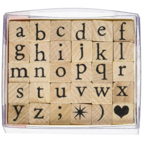 Set de Tampons en Alphabet Minuscules Multicolores - Artemio