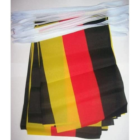 Guirlande Drapeaux Allemand - 4 Mètres avec 20 Fanions en Polyester