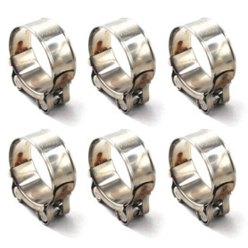 Lot de 6 pinces de serrage en T en acier inoxydable 304 (17-19 mm)