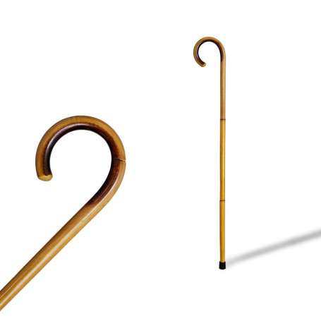 Canne en Bois Naturel avec Poignée Antidérapante - Segorbina