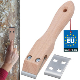 Grattoir KOTARBAU 40 mm avec Manche en Bois pour Décapage de Peinture