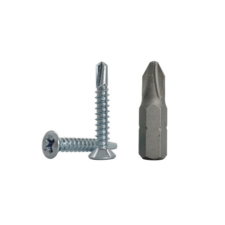 Lot de 150 vis auto-foreuses en acier zingué DIN 7504 P 3,9 x 25 mm