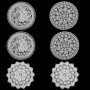 Sets de Sous-Verres Ronds en Dentelle Coton - Lot de 6 Blancs Faits Main