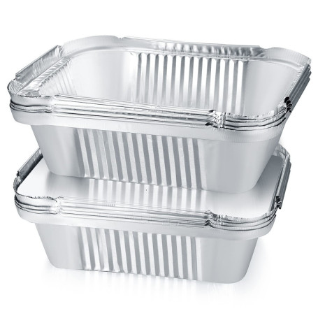 YiPHomn Lot de 30 Barquettes en Aluminium avec Couvercles pour Barbecue et Pâtisserie - 600 ml