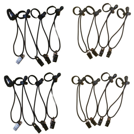 Kit de 16 Pinces à Ressort pour Studio Photo avec Cordon Élastique