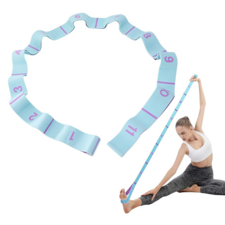 Sangle de Yoga Élastique MHDAMAI avec 11 Anneaux pour Fitness et Danse