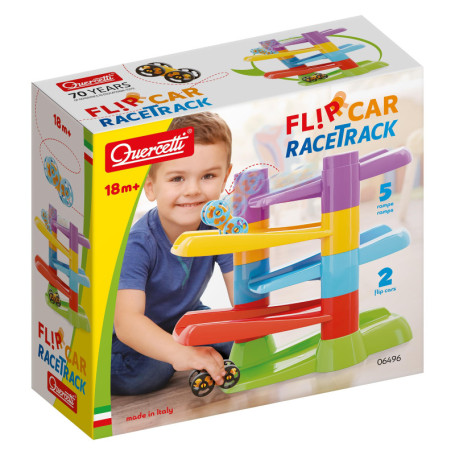 Circuit de Billes Quercetti Flip Car avec Voitures Jouets