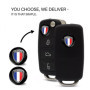 Lot de 2 autocollants 3D pour clé de télécommande - Drapeau français