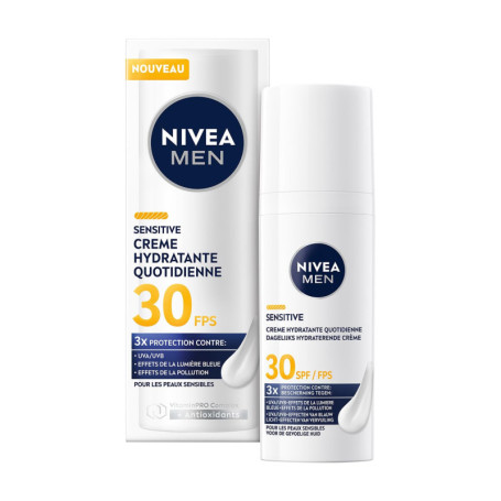 NIVEA MEN Crème Hydratante Visage Quotidienne SPF 30 - Protection UVA/UVB