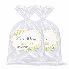 Sachets Cellophane Transparents OFITURIA - 200 Sacs pour Emballage Élégant