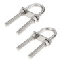 Lot de 2 Boulons en U en Acier Inoxydable 304 pour Fixation Marine