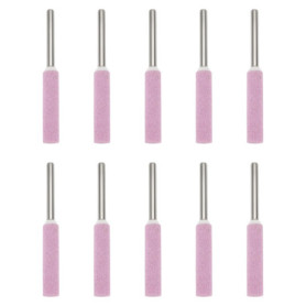 Lot de 10 pierres de meulage 5,5 mm pour tronçonneuse - Compatible Dremel et Proxxon