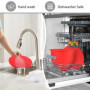 Ensemble de 3 bols en silicone pour KitchenAid 4,8 L avec couvercles