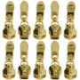 Lot de 10 curseurs dorés N°4 pour fermeture éclair - AERZETIX