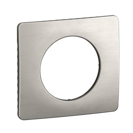 Plaque Électrique 1 Poste Alu Satiné Céliane - Finition Métal Chic