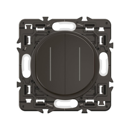 Interrupteur Va-et-vient double Céliane Legrand - Design moderne Titanium 10A