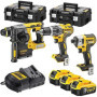 Kit 3 Outils Sans Fil DeWalt XR 18V Brushless avec Batteries et Coffrets TSTAK