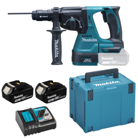 Perforateur Burineur Makita DHR243RTJ 18V avec Batteries 5.0Ah