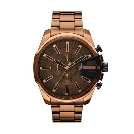 Montre Diesel Mega Chief Slim Homme en Acier Inoxydable - Chronographe Marron
