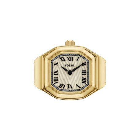 Montre-bracelet Fossil en acier doré avec cadran crème