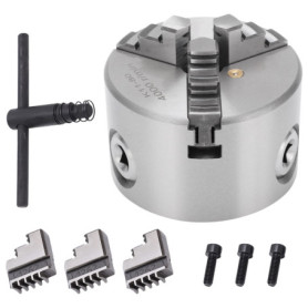 Mandrin Auto-Centrant 80 mm pour Tour - Précision et Compacité