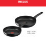 Tefal Lot de 2 Poêles Induction 24/28 cm avec Revêtement Antiadhésif