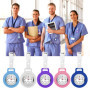 Lot de 5 Montres d'Infirmière à Gousset avec Pointeur Lumineux - Quartz et Colorées