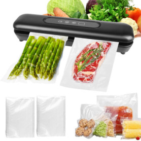 Machine à Emballer Sous Vide HOSPAOP avec 20 Sacs - Scelleuse Automatique Noire