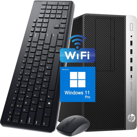 HP EliteDesk 705 G4 Mini Tour - PC de Bureau AMD Ryzen 3 Pro, 8 Go RAM, 256 Go SSD