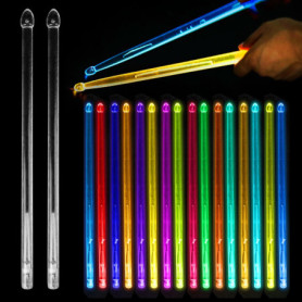Baguettes de batterie LED 5A rechargeables - 15 couleurs