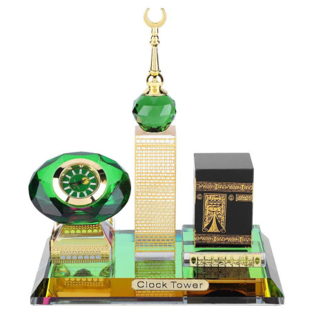 Horloge Kaaba en Cristal pour Décoration Intérieure Musulmane