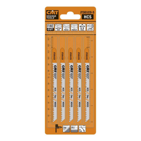 Lames de Scie Sauteuse CMT Orange Tools JT301CD - 5 Pièces pour Bois et Plastique
