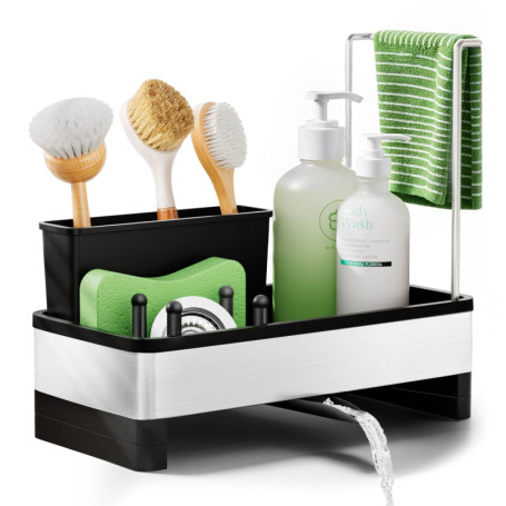 Organisateur de Cuisine Alyvisun avec Rangement Éponge et Bac de Vidange