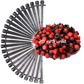 Pack de Goutteurs Réglables pour Irrigation Goutte à Goutte - 50 pièces