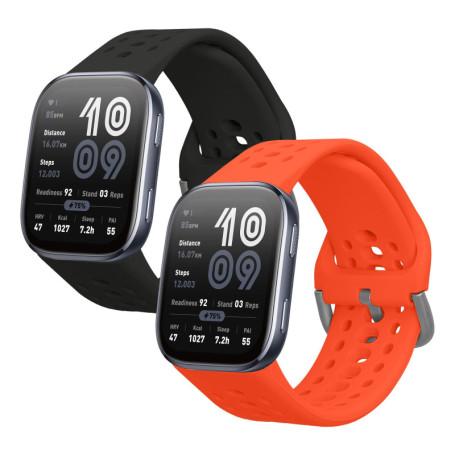 Bracelet de Remplacement en Silicone pour Amazfit Bip 6 - Lot de 2