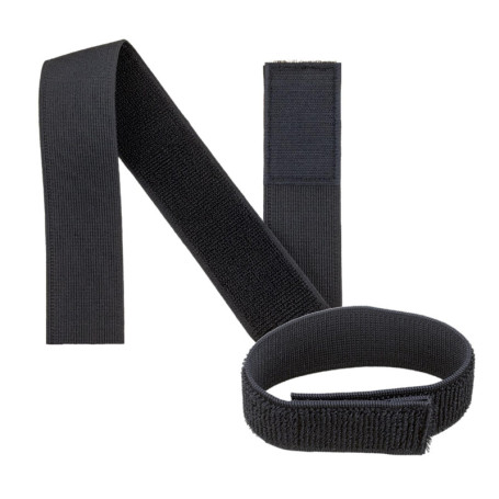 Lot de 2 Clips Velcro pour Pantalon de Vélo - Antidérapants et Ajustables - Noir