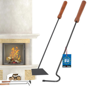 KOTARBAU Racloir à Cendres et Tisonnier pour Cheminée et Poêle à Bois
