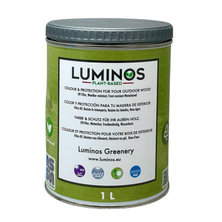 Lasure Bio à l'Eau Greenery pour Bois Extérieur - 1 L