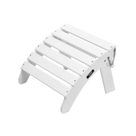 Repose-pieds Pliable Adirondack en PEHD - Blanc, Idéal pour Extérieur