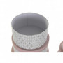 Jeu de Caisses de Rangement Empilables DKD Home Decor Rond Rose Carton 107,99 €