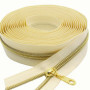 Fermeture Éclair Nylon MebuZip 9m - 25 Non Bloquantes - Beige Doré pour DIY