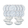 Service de Vaisselle Tognana Cottage 18 Pièces en Porcelaine Bleue pour 6 Personnes