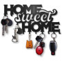 Porte-Clés Mural Home Sweet Home en Métal Noir - Rangement Pratique et Élégant