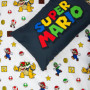 Parure de lit Super Mario officielle - Housse de couette réversible et taie d'oreiller assortie