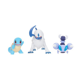 Pack de 3 Figurines de Combat Pokémon - Carapuce, Rapion et Absol