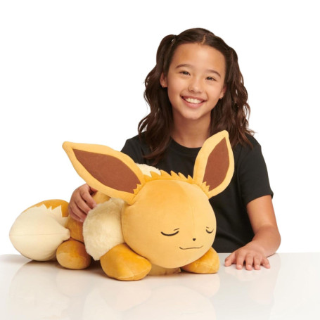 Peluche Évoli Endormi 45 cm - Douceur Pokémon pour Câlins