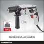 Perceuse à Percussion Électrique POWERPLUS 600W - Idéale pour Béton et Pierre