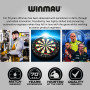 WINMAU Darts - Fusion Système intégré de vol et d'arbre - No.6 Forme et Design - Disponible en Court, intermédiaire et Moyen - D
