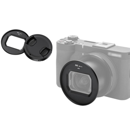 Kit d'Objectif JJC 3 Pièces pour Canon PowerShot V1 avec Adaptateur et Bouchon