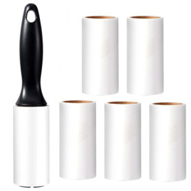 Rouleau Adhésif Anti-Poils Oderra pour Animaux - Nettoyeur Pratique avec 6 Rouleaux